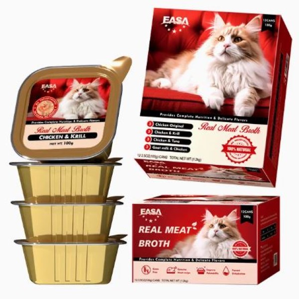 Easa Real Meat Broth Cat Can Food For All Age Cats 100g | Cat Wet Food