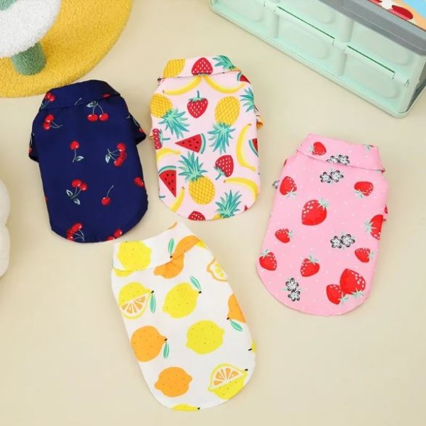 Pet Shirts Fruit Printed For Cats & Small Dogs | Pet Dress
