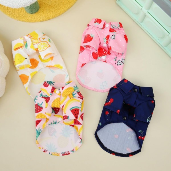 Pet Shirts Fruit Printed For Cats & Small Dogs | Pet Dress