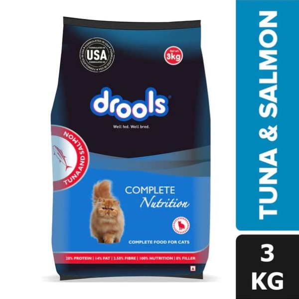 Drools Adult Dry Cat Food - Tuna & Salmon Flavour 3Kg | Cat Dry Food