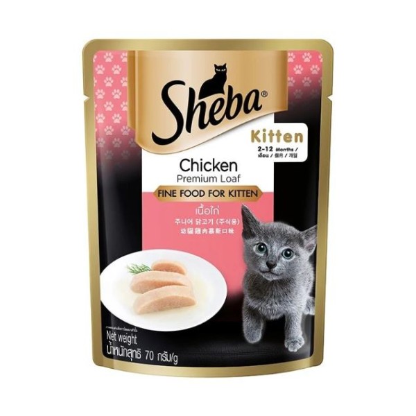 Sheba Cat Pouch Food Kitten - Chicken 70g | Cat Wet Food