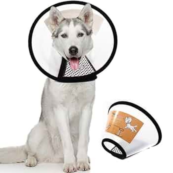 Adjustable Dog Plastic E-Collar Protective Collar For After Surgery Anti-Bite Lick Wound Healing Safety Practical Pet Cone | Dog E-Collar