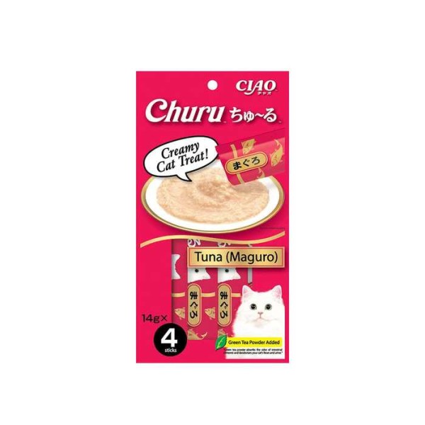CIAO Churu Creamy Cat Treat - Tuna (Maguro) 14gX4 | Cat Snacks