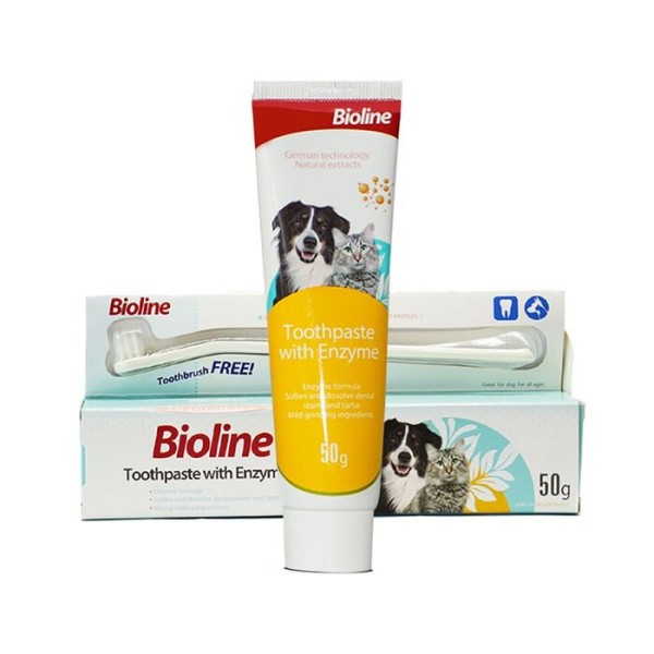 Bioline Balance Oral Flora Enzyme Toothpaste 50g For Cats & Dogs | Pet Toothpaste