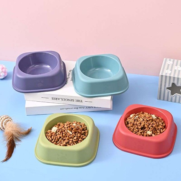 Pet Plastic Food Bowl For Cats & Puppy Dog