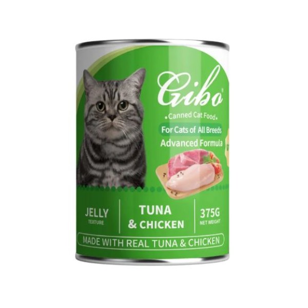 Giba Cat Can Food Jelly - Tuna & Chicken 375g | Cat Wet Food