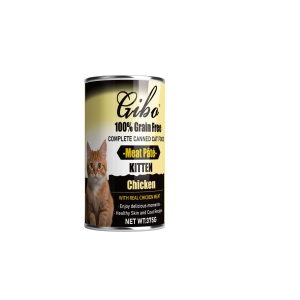 Giba Cat Can Food Grain Free Meat Pate Kitten - Chicken 375g | Cat Wet Food