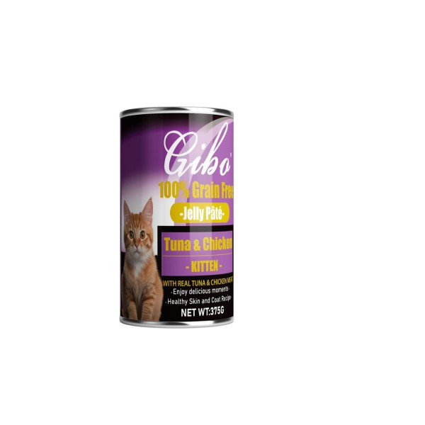 Giba Cat Can Food Grain Free Meat Pate - Tuna & Chicken 375g | Cat Wet Food