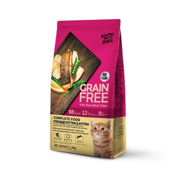 Kitchen Flavor Grain Free Dry Cat Food - For Kitten 1.5kg | Complete Beauty Cat Food