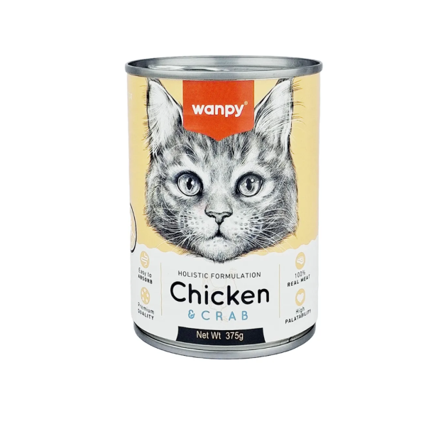 Wanpy Holistic Formulation Cat Can Chicken Crab 375g
