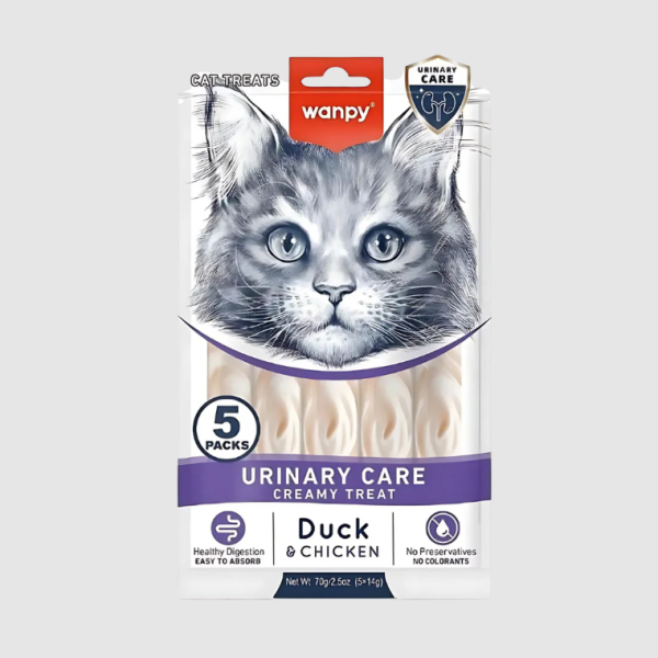 Wanpy Cat Urinary Care Treats Creamy Duck And Chicken (5*14g)