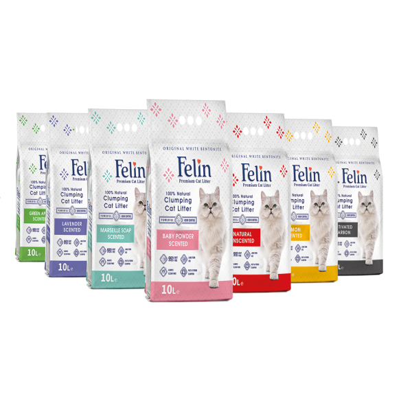 Felin Premium Bentonite Cat Litter Clumping 99.5% Dust Free 5L/10L