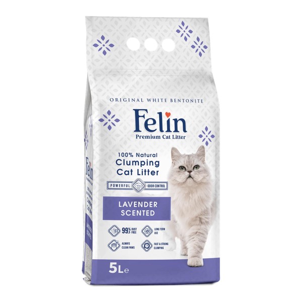 Felin Premium Bentonite Cat Litter Clumping 99.5% Dust Free 5L/10L