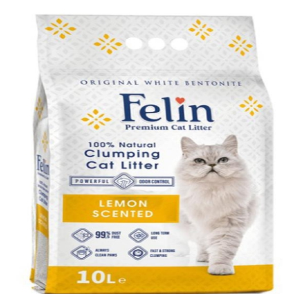 Felin Premium Bentonite Cat Litter Clumping 99.5% Dust Free 5L/10L