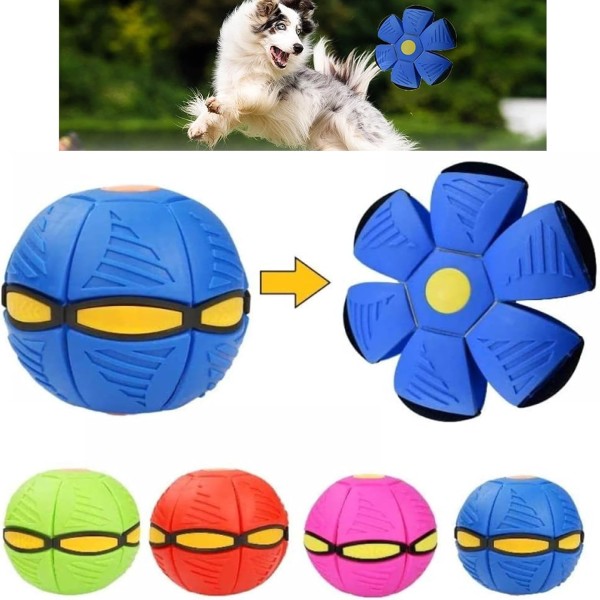 Dog Toys Ball with Lights, Interactive Dog Toys Pet Toy Flying Saucer Ball