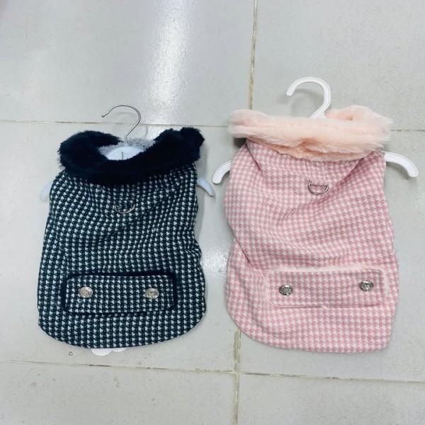 Pet Winter Clothes Fur Collar Cat Small Dogs Puppy Coat Cotton Pet Jacket