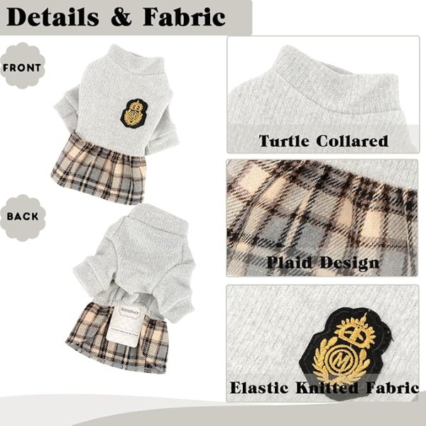 Pet Cat Small Dog Jumper Dresses for Girls Cat Small Dog Soft Comfortable