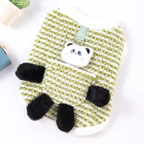 Pet Cat Small Dog Clothes Cute Cartoon Animal Two-Legged Fleece Sweatshirt