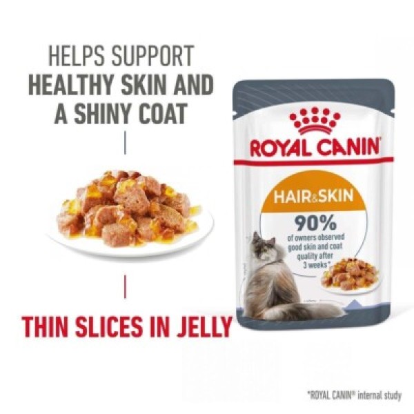 Royal Canin Care Hair and Skin Cat Pouch in Jelly 85g | Cat Wet Food