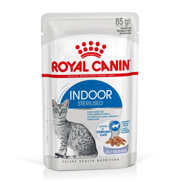 Royal Canin Adult Cat Pouch indoor Sterilised Jelly 85gm | Cat Wet Food