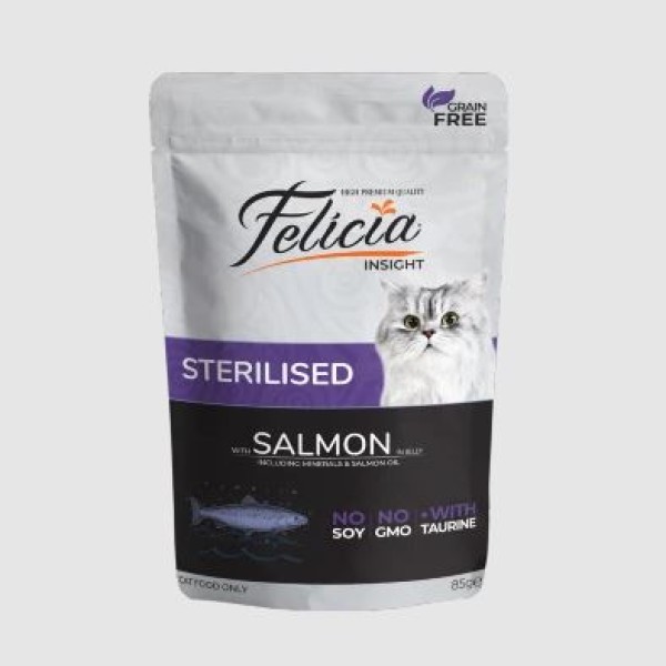 Felicia Sterilised Pouch Salmon in Jelly Wet Cat Food 85g