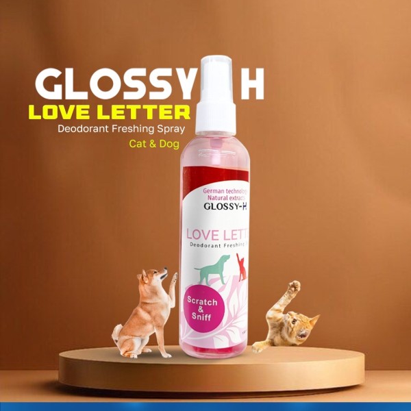 Glossy-H Pet Perfume Love Letter Freshening Spray For Cat & Dog 100ml