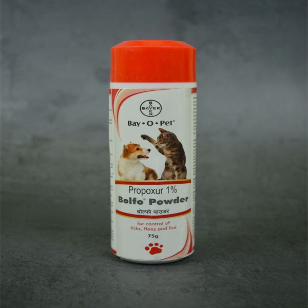 Bolfo Powder Anti Ticks & Fleas, Lice Control For Dogs & Cats 75g
