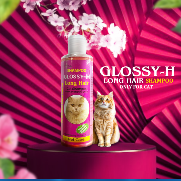 Glossy-H Long Hair Cat Shampoo 200ml | Pet Shampoo | Glossy-H Pet Shampoo