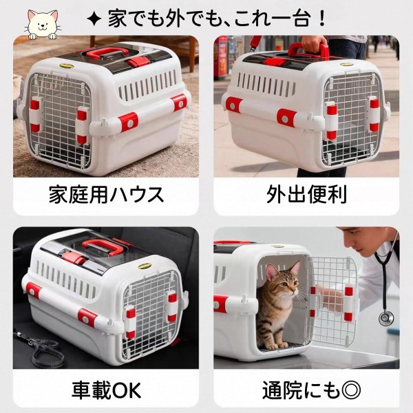 Double Door Pet Carrier Airline Approved Standard (Size: 36*56*33.5cm)