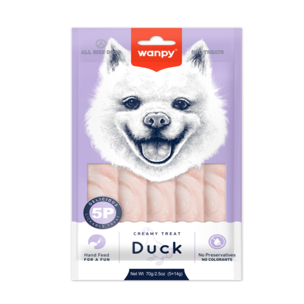 Wanpy Dog Cream Treats Duck 14gm (5pcs)