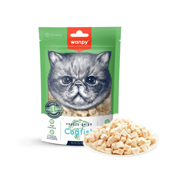 Wanpy Cat Treats Freeze-Dried Codfish 20gm