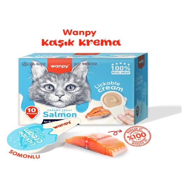 Wanpy Salmon Spoon Cream Cat Treat 16gm