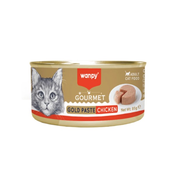 Wanpy Gourmet Gold Paste Adult Cat Can Food Chicken 85gm