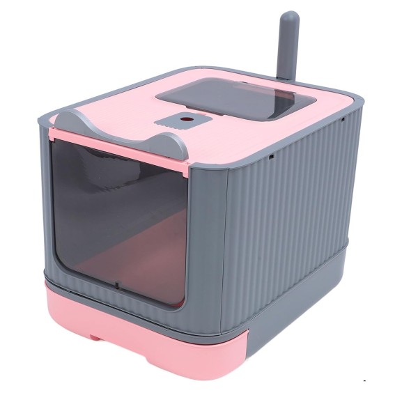 Cat Litter Box Top Entry Fully Enclosed Design Pet Litter Box Tray Convenient Drawer Design