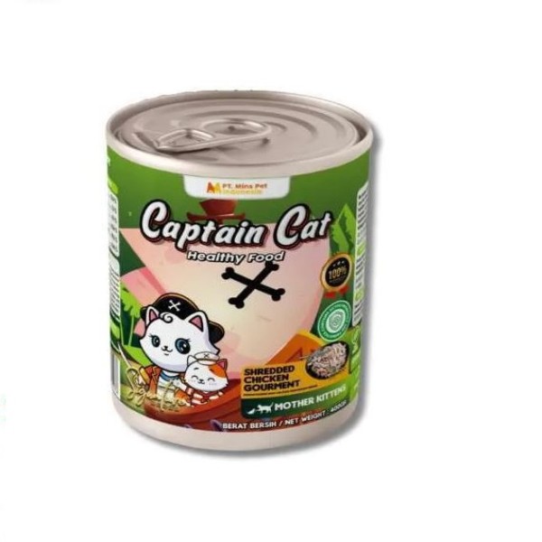 Captain Cat Can Food Mother Kittens Chicken Gourment 400gm | Cat Wet Food
