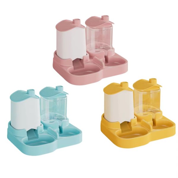 Pet Dog Cat Food & Water Dispenser Pet Supplies Cat Bowl Water Bottle Dog Food Bowl Automatic Cat Feeder