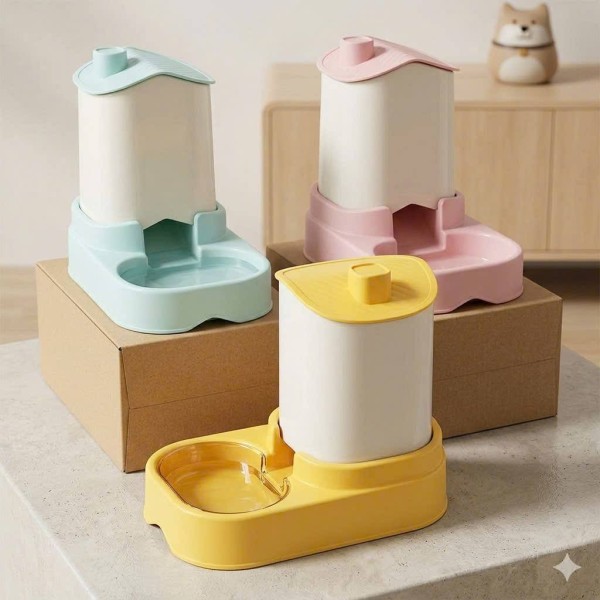 Pet Dog Cat Food Dispenser Pet Supplies Cat Bowl Bottle Dog Food Bowl Automatic Cat Feeder