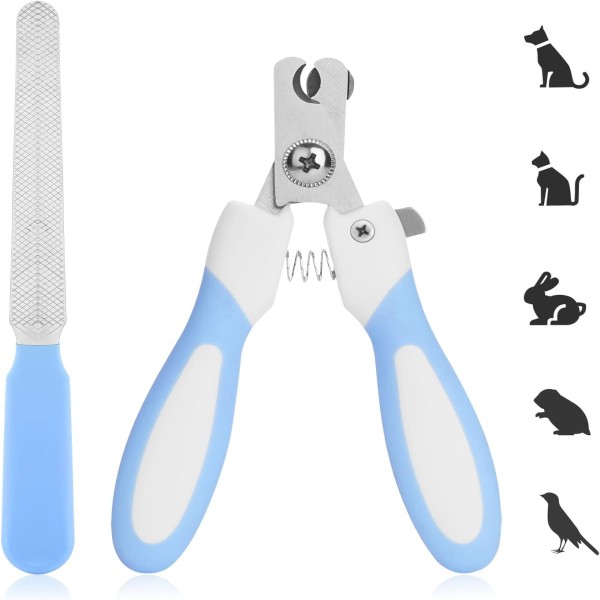 Cat Dog Nail Clipper with Nail File, Stainless Steel