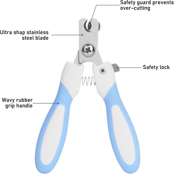 Cat Dog Nail Clipper with Nail File, Stainless Steel