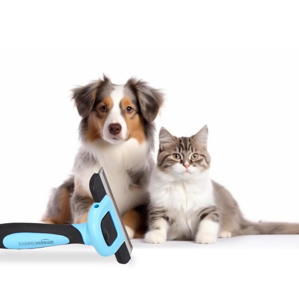Deshedding Tool for Pet Dog Cat Grooming | Removes Loose Hair, Mats, Tangles, and Dirt