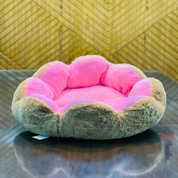 Flower Shaped Plush Dog and Cat Bed