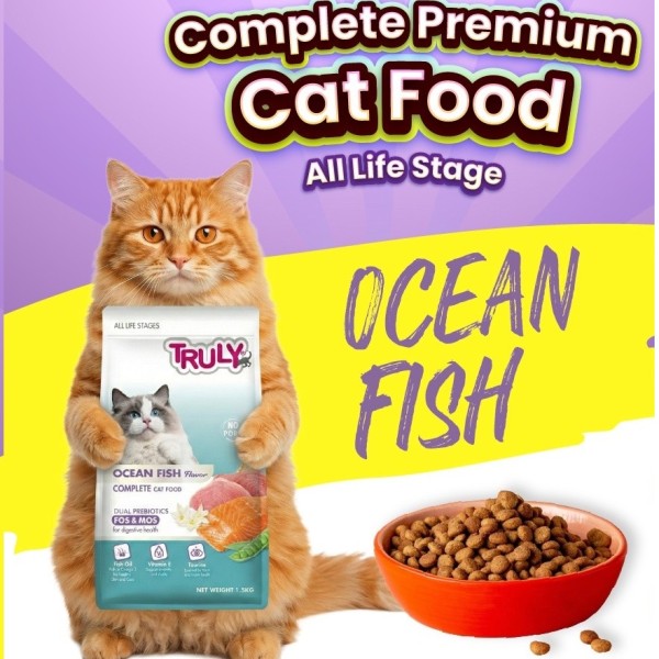 Truly All Life Stage Dry Cat Food Ocean Fish