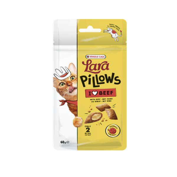 Lara Pillows with Beef Hairball Control Treats 60g