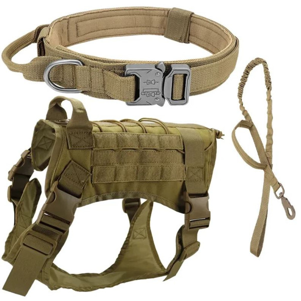 Tactical Dog Vest Working Dog Military Harness with Handle No-pull Large