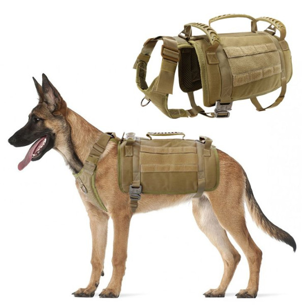 Tactical Dog Harness With Handle Military Pet Dog Molle Vest Harness