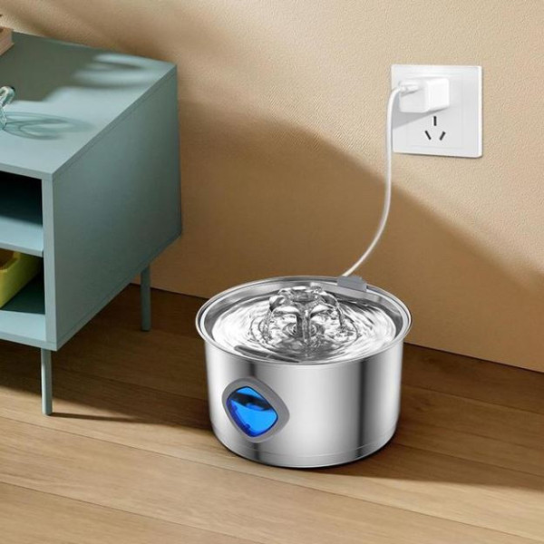3.2L/2.2L Stainless Steel Pet Smart Automatic Water Fountain Circulating Cat Drinking Feeder