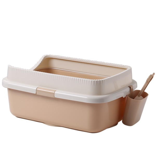 Cat Litter Box for All Cat Breeds (58x40x24 cm) With Litter Scoop