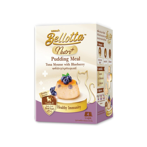 Bellotta Nutri Plus Pudding Meal Chicken Mousse with Pineapple Healthy Skin & Coat 4×25gm