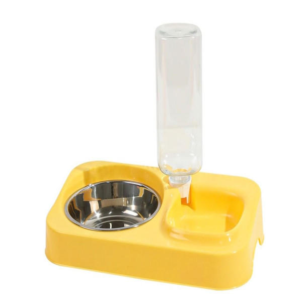 Pet Food Bowl with Automatic Water Dispenser Tilted 15 degrees