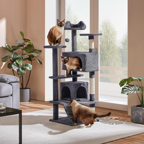 54in Cat Tree Tower Condo Furniture Scratch Post for Cat Kitten Pet House Play
